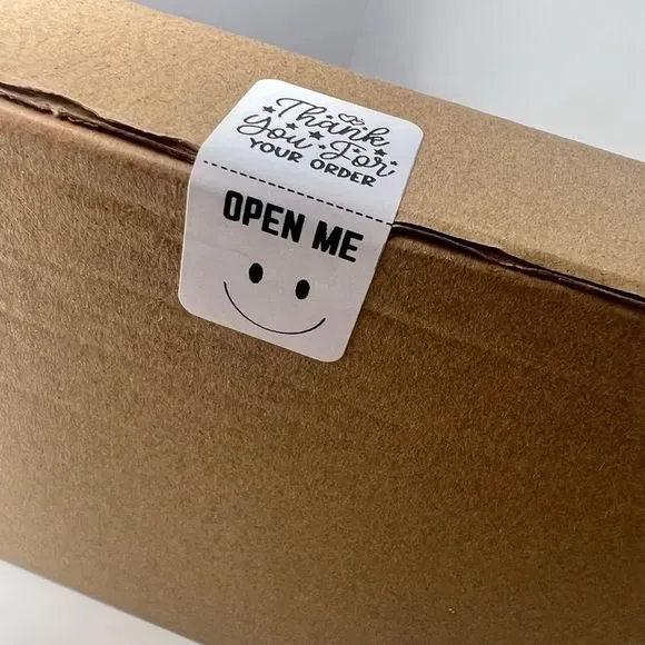100 PCS Sticker Set - Thank you / Open Me Package Packaging Label Sticker - Picture 2 of 2